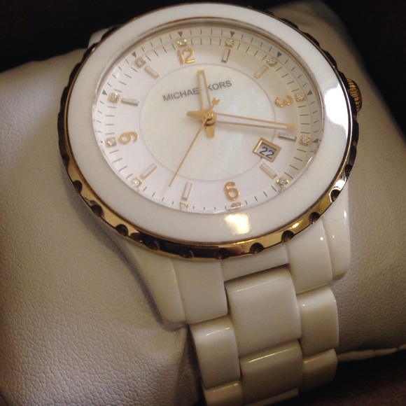 Michael Kors White Acrylic Watch