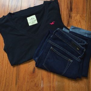 Hollister- Navy Long Sleeve