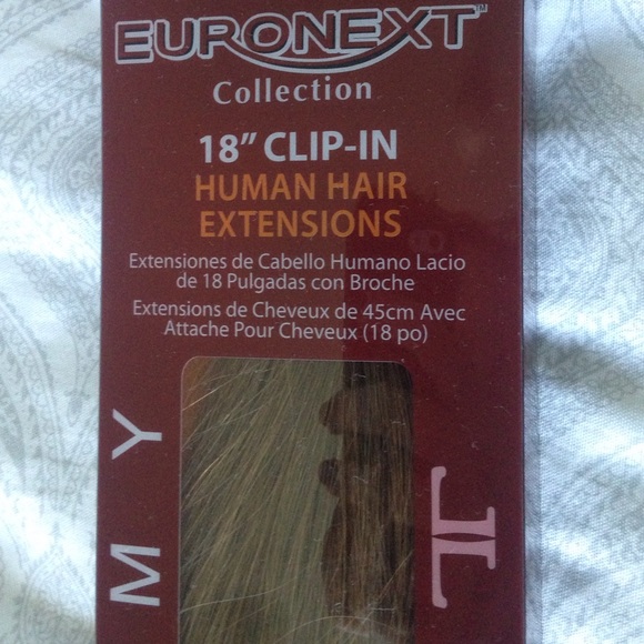 18" real human hair clip in extensions