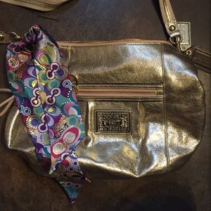 Coach purse with scarf