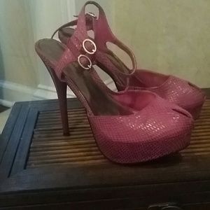 Hot pink heels