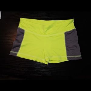 yellow spandex shorts