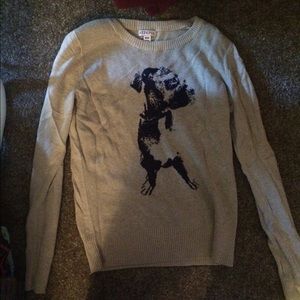 Dog print sweater