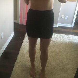 Black mini skirt bandage