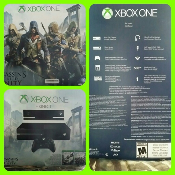 Xbox One + Kinect with Assassins Creed Unity Bndl