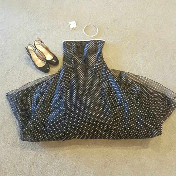 Scott McClintock black and white polka dot formal