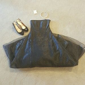 Scott McClintock black and white polka dot formal