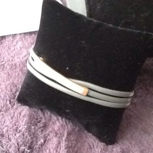 Grey Leather braclet