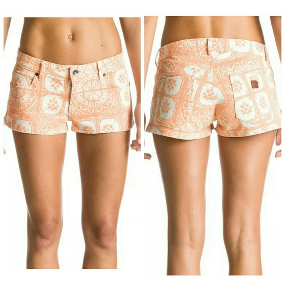 Roxy print denim shorts - Picture 2 of 4