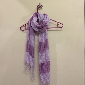 Stripey Stripe Striped Purple Lavender Scarf