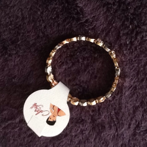 Trendy tri-color gold braclet