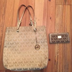 Michael Kors Jacquard Handbag and Wallet