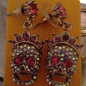 Betsey Johnson Skull Earrings