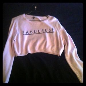 H&M crop top long sleeve sweater