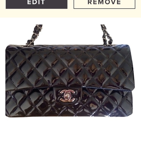 Chanel Double Flap, Patent Leather Handbag