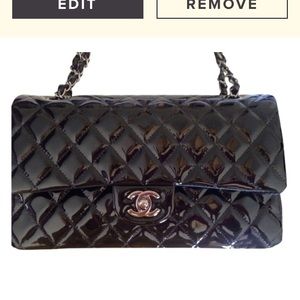 Chanel Double Flap, Patent Leather Handbag