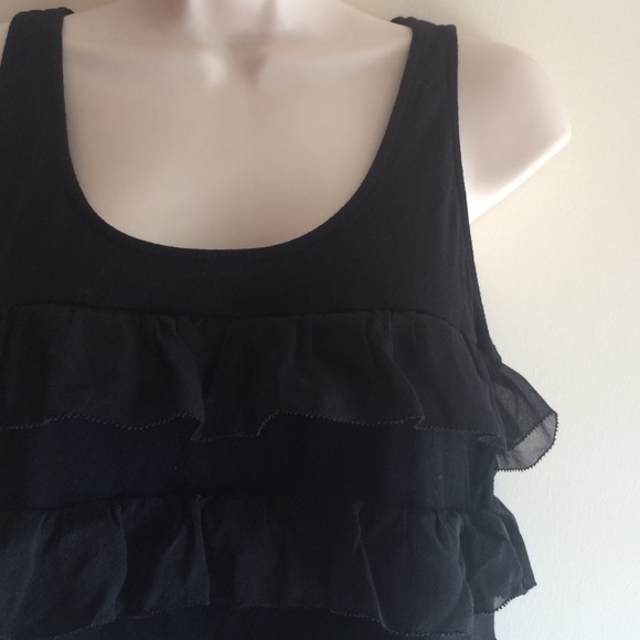 Black Ruffle Top - Picture 2 of 4