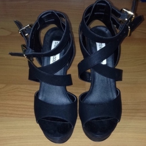 Black Steven Madden Wedges