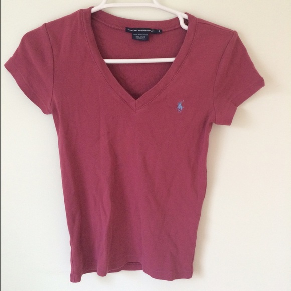 Purple-Pink Polo V-Neck