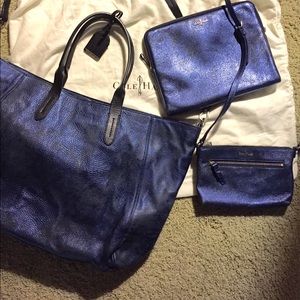 Cole Haan three-piece satchel set