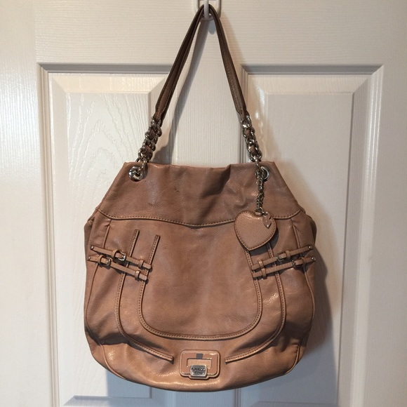 beige color purse