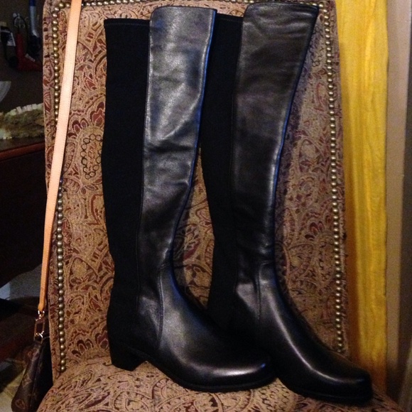 Stuart Weitzman "Reserve" Over the Knee Boot Black