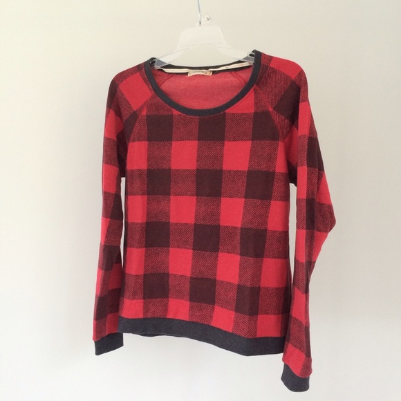 Alternative Apparel Plaid Sweatshirt Size S