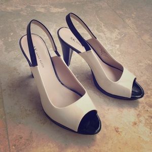 Anne Klein peep toe heels