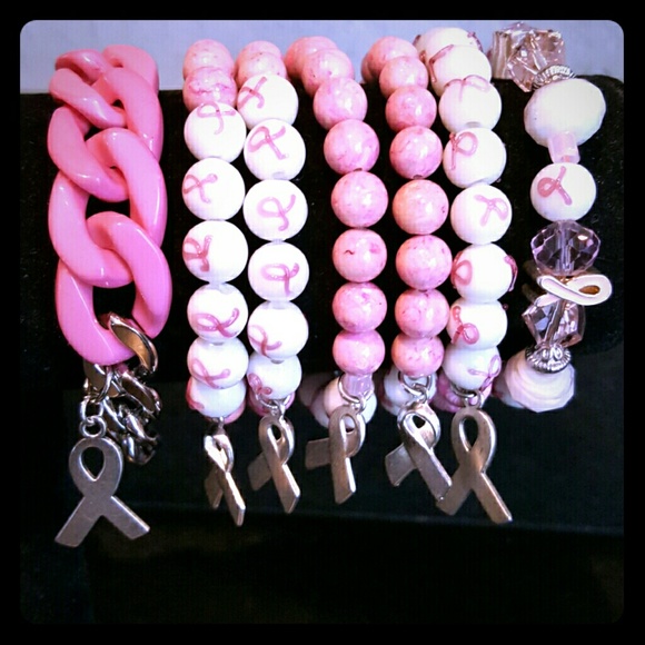 🎀Bracelets🎀 for Breast Cancer awareness,Handmade