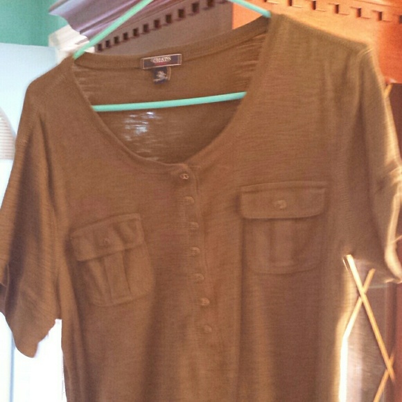 Chaps denim cotton henley