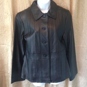 Ladies leather blazer