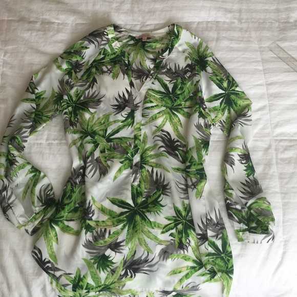 Palm print tunic