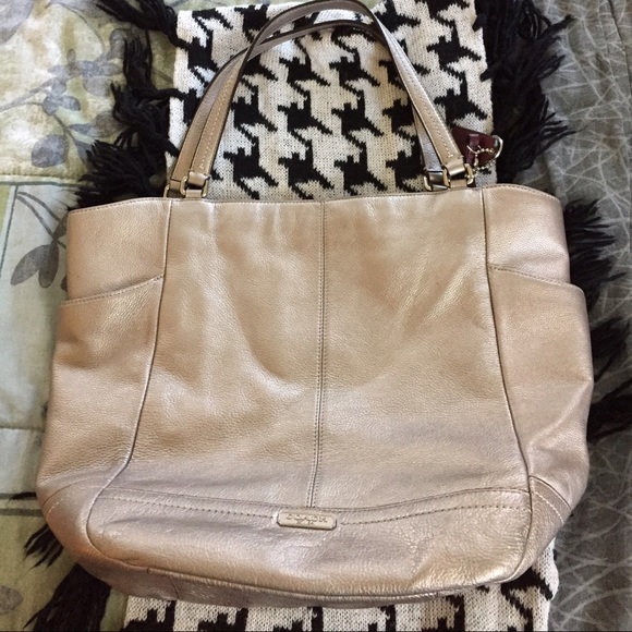 Coach Park Leather North/South Tote