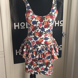 Peplum flower dress