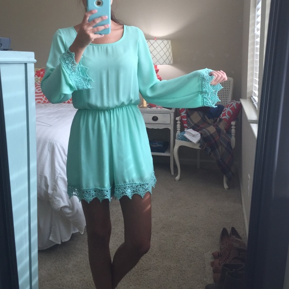 Mint green romper