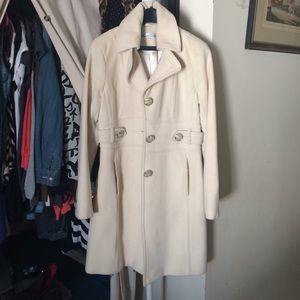 Beige Kenneth Cole pea coat
