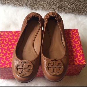 Tory Burch Reva Tumbled Tan Leather