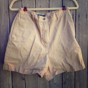 Ralph Lauren Khaki High-Waisted Shorts