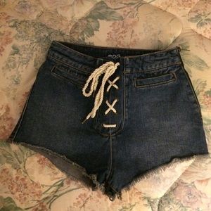 BDG high rise lace up shorts
