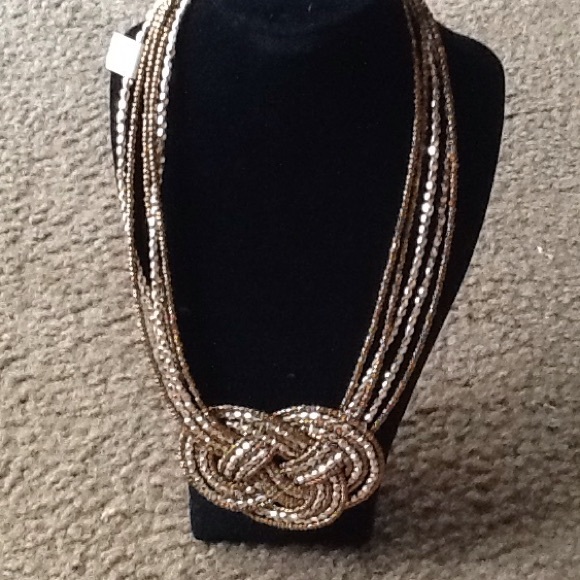 Gold & Silver Pretzel necklace