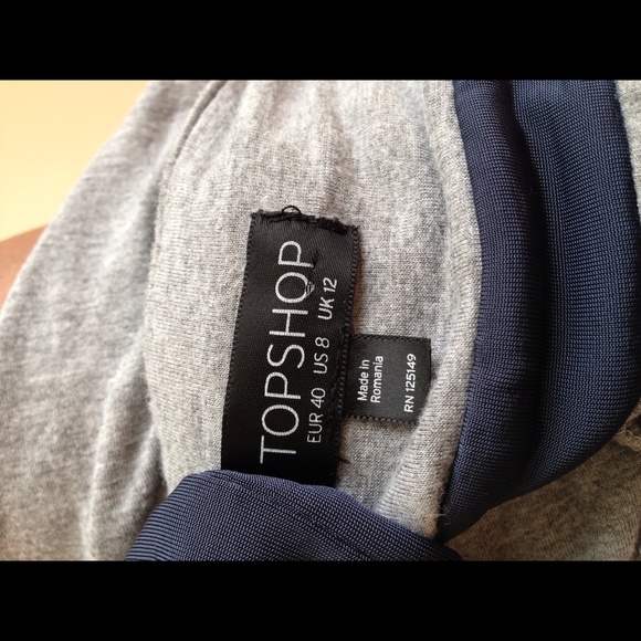 SOLD-TOPSHOP Super Cute!! grey and blue dress - Picture 3 of 3