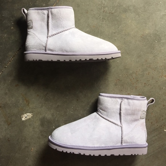 UGG Shoes - UGG Mini Crystal Bow Lavender Mist Boots US 6