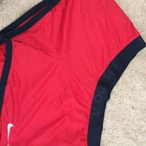 Red nike workout shorts