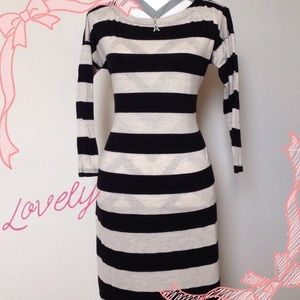 Black and grey stripped dress