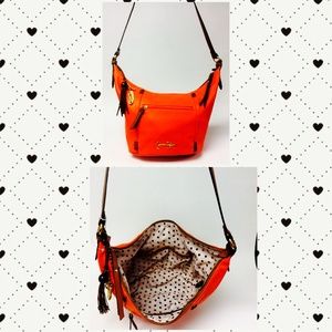 Jessica Simpson Orange Leather Shoulder Bag