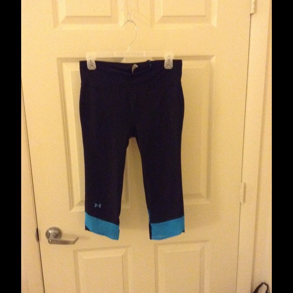 Under Armour workout capris with mesh bottom