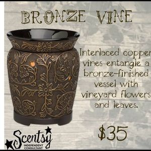 NWT Bronze Vine Scentsy Warmer