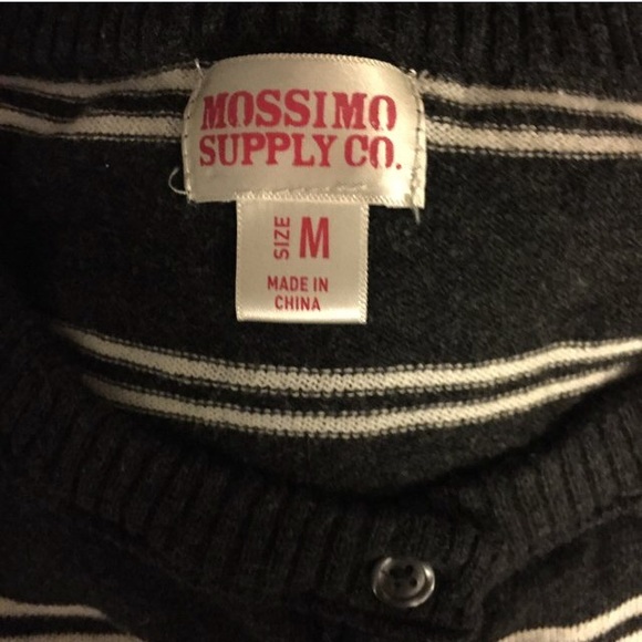 Grey and white striped cardigan. - Picture 3 of 3