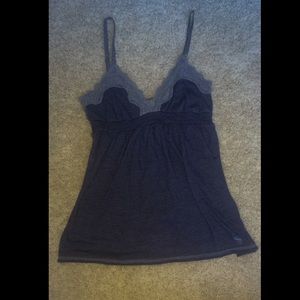 Sexy cotton and lace tank top