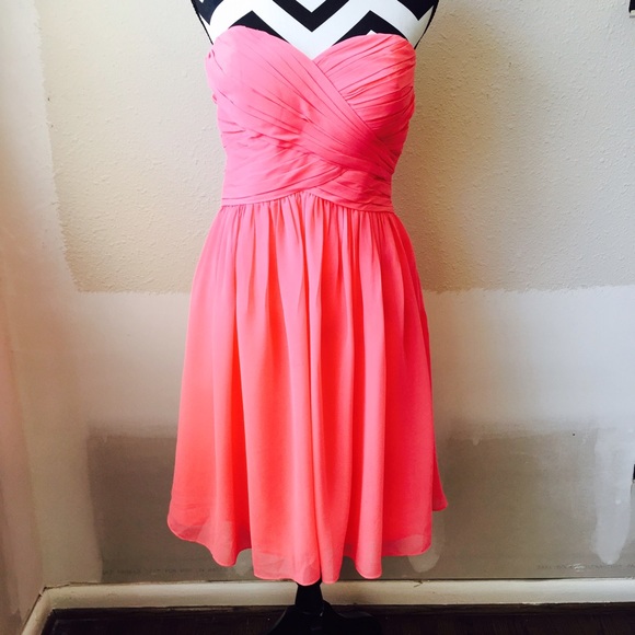 Coral bridesmaid gown - Picture 2 of 4